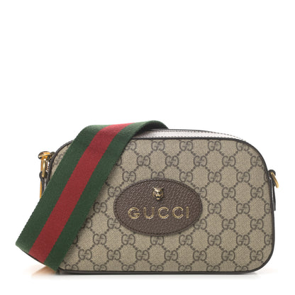 Gucci GG Supreme Monogram Web Neo Vintage Shoulder Bag Beige New Acero Crop 1 of 11