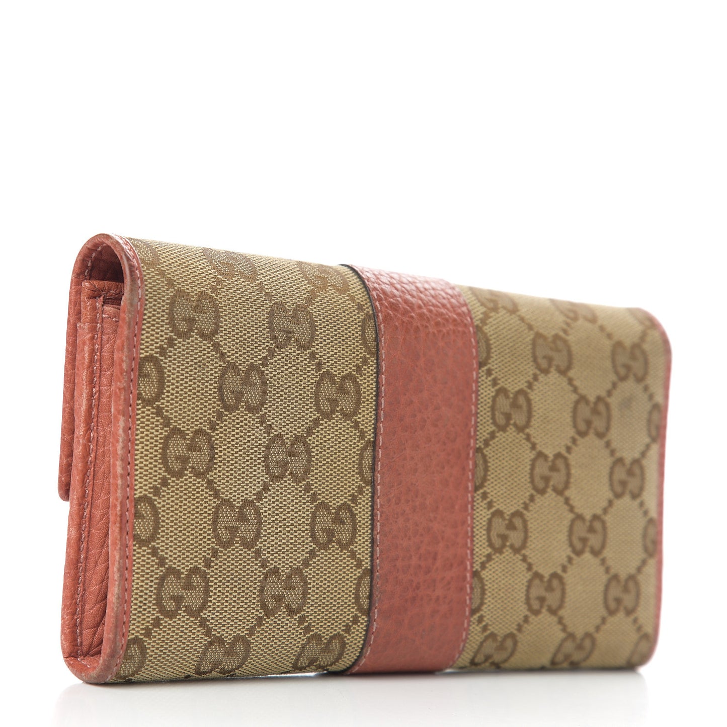 Monogram Continental Flap Wallet Coral