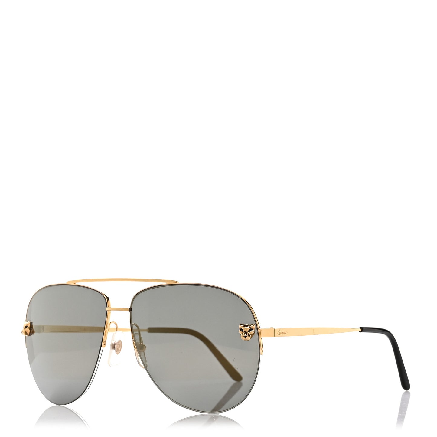 Santos de Cartier Aviator Sunglasses CT0065S Gold Black