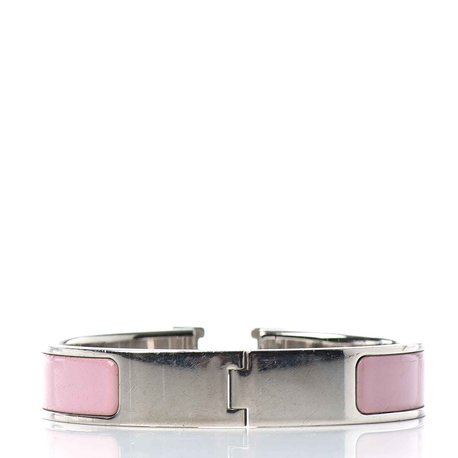Hermes Enamel Narrow Clic Clac H Bracelet PM Rose Sakura 3 of 4