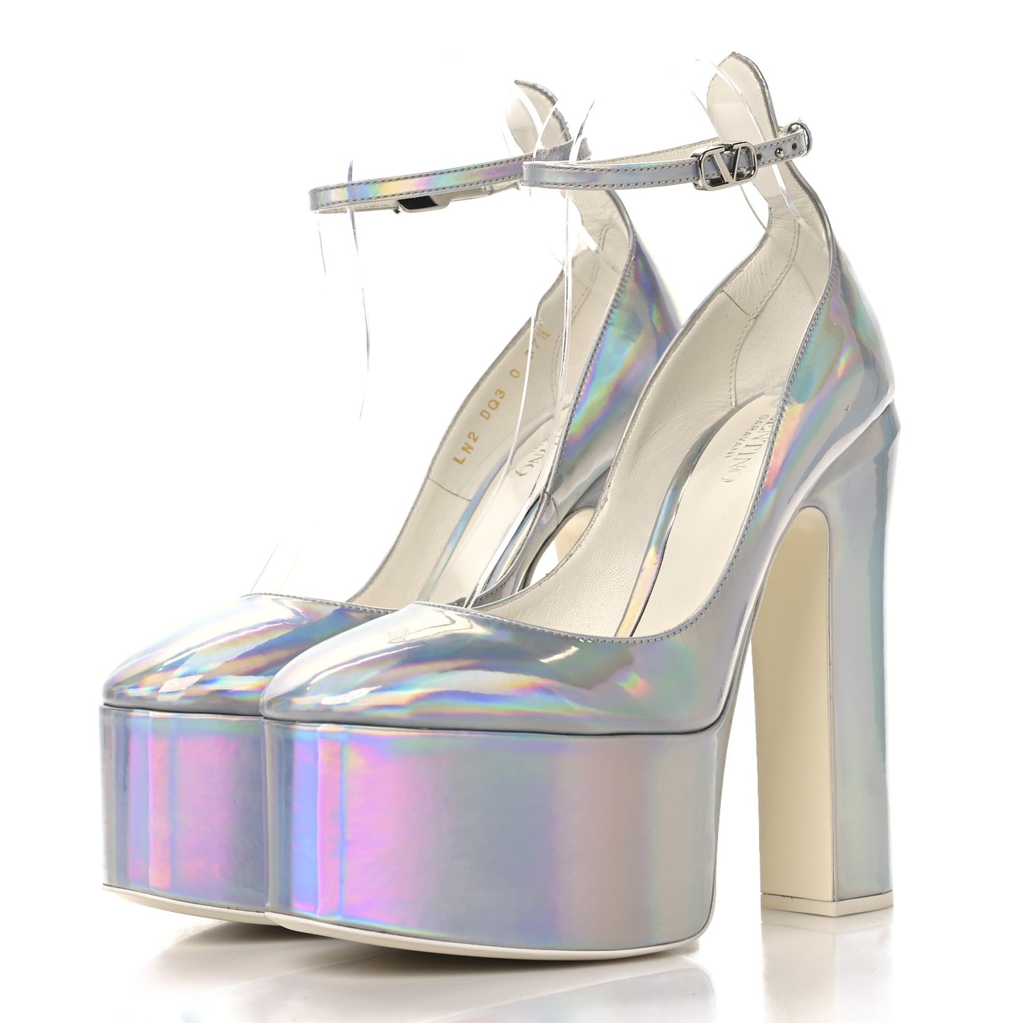 Metallic Tan-Go 55/155mm Platform Pumps 37.5 Silver