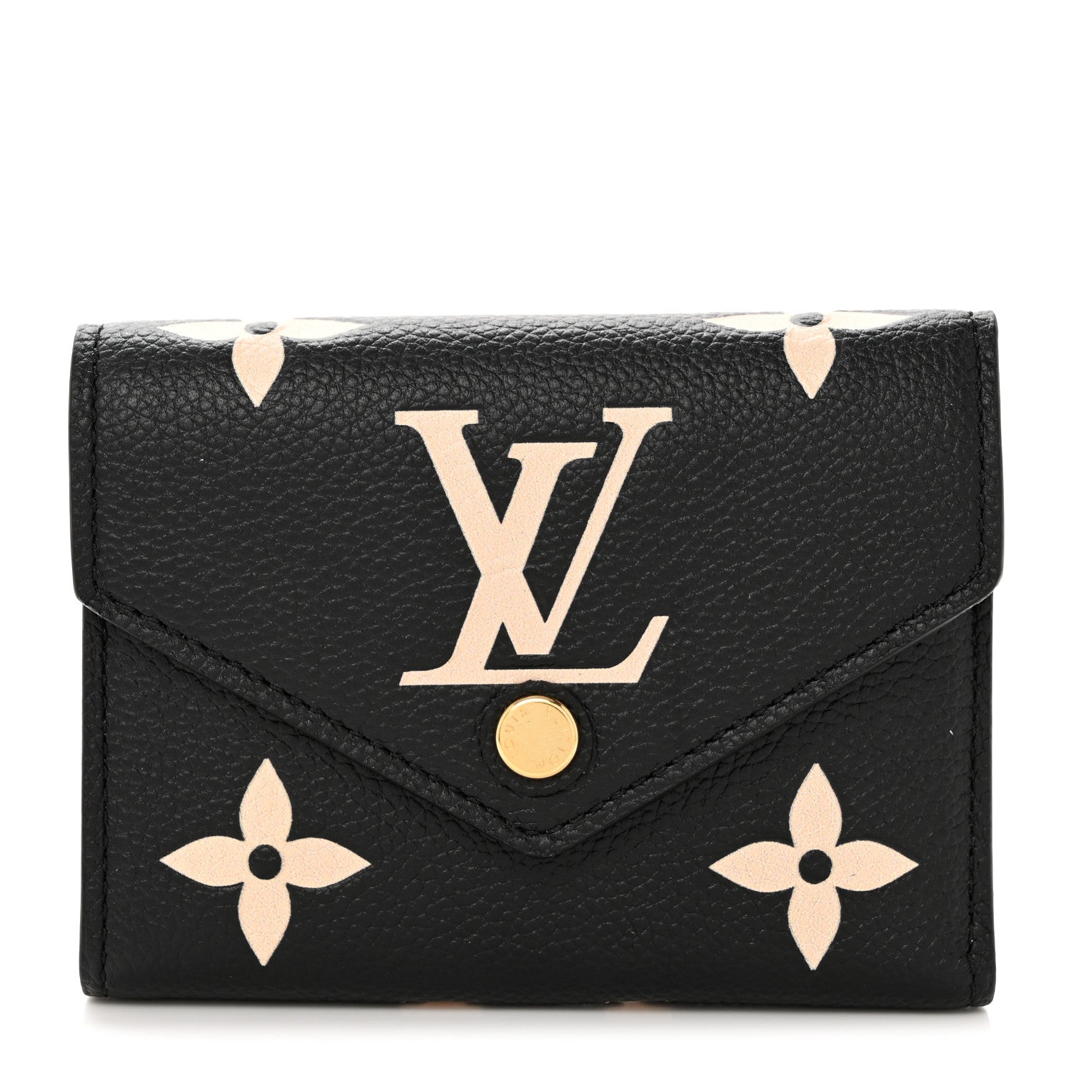 Louis Vuitton Empreinte Monogram Giant Victorine Wallet Black Beige 1 of 7