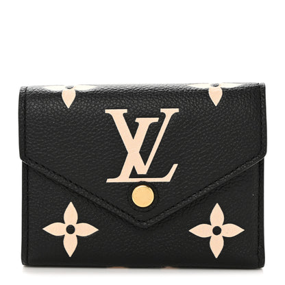 Louis Vuitton Empreinte Monogram Giant Victorine Wallet Black Beige 1 of 7