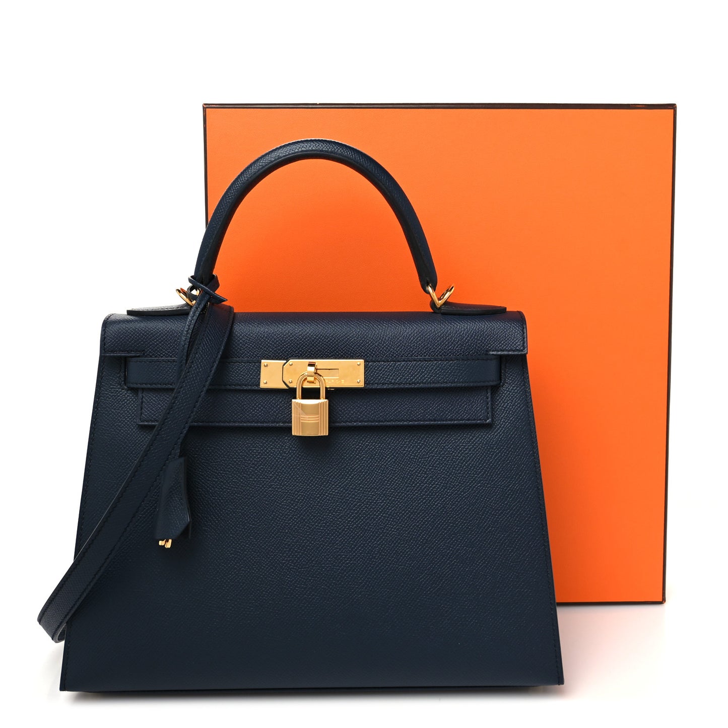 Epsom Kelly Sellier 28 Bleu Indigo