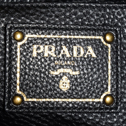 Prada Vitello Daino Expandable Zip Tote Nero Black 15 of 18