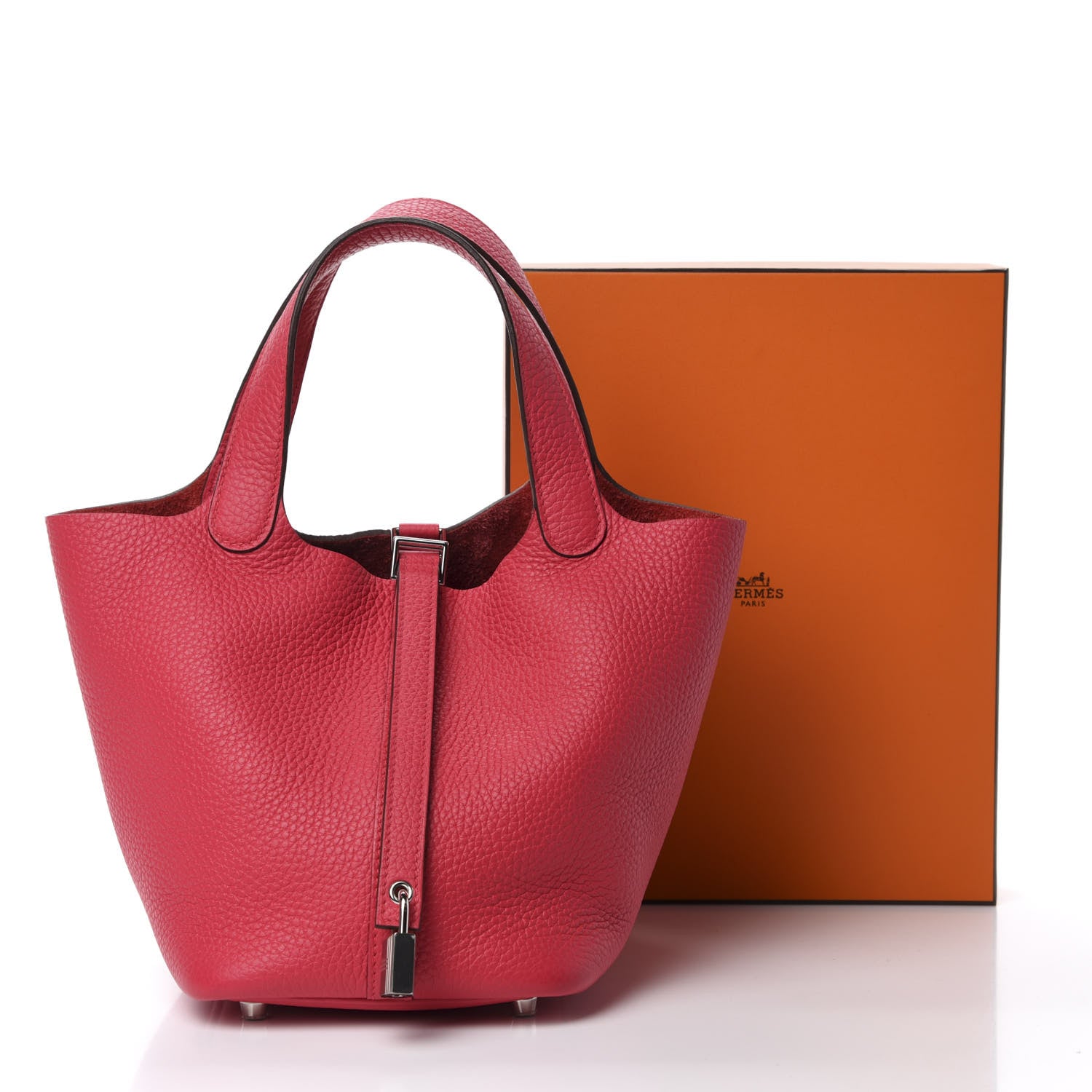 Hermes Taurillon Clemence Picotin Lock 18 PM Rose Extreme 11 of 11