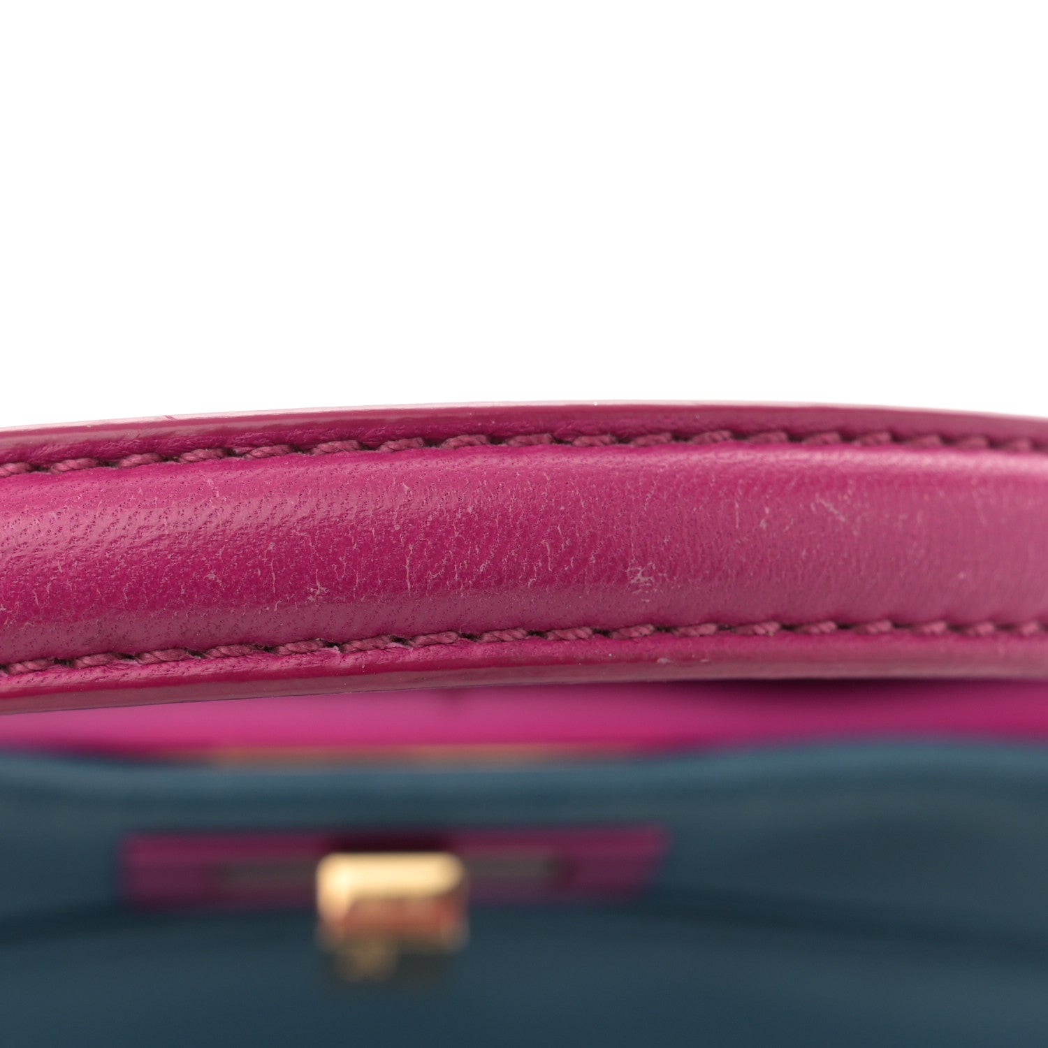 Fendi Nappa Colorblock Mini Peekaboo Iconic Satchel Iris Magenta Bubblegum 12 of 12