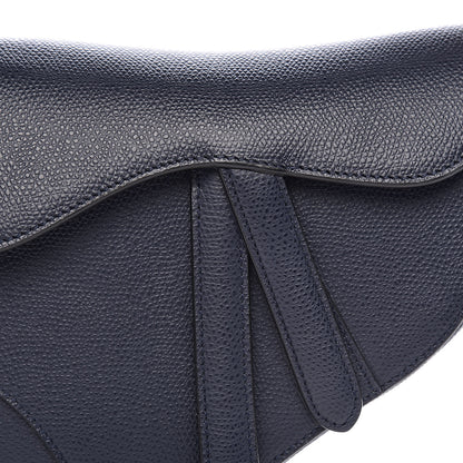 Christian Dior Grained Calfskin Mini Saddle Bag Navy 9 of 9