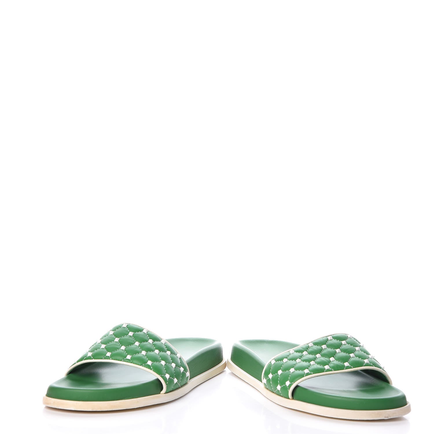 Valentino Garavani Nappa Free Rockstud Spike Pool Slide Sandals 39 Peppermint 6 of 11