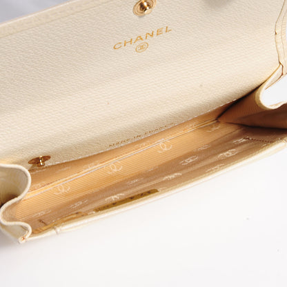 Chanel Leather CC Coin Purse Light Beige 5 of 8
