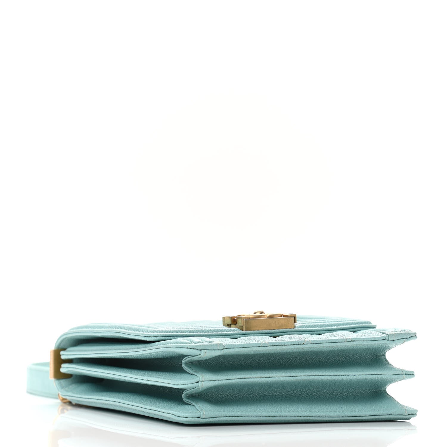 Chanel Caviar Quilted North South Boy Flap Light Blue 4 of 11