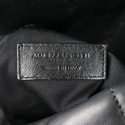 Saint Laurent Lambskin Quilted Small Loulou Puffer Monogram Chain Satchel Black 7 of 10