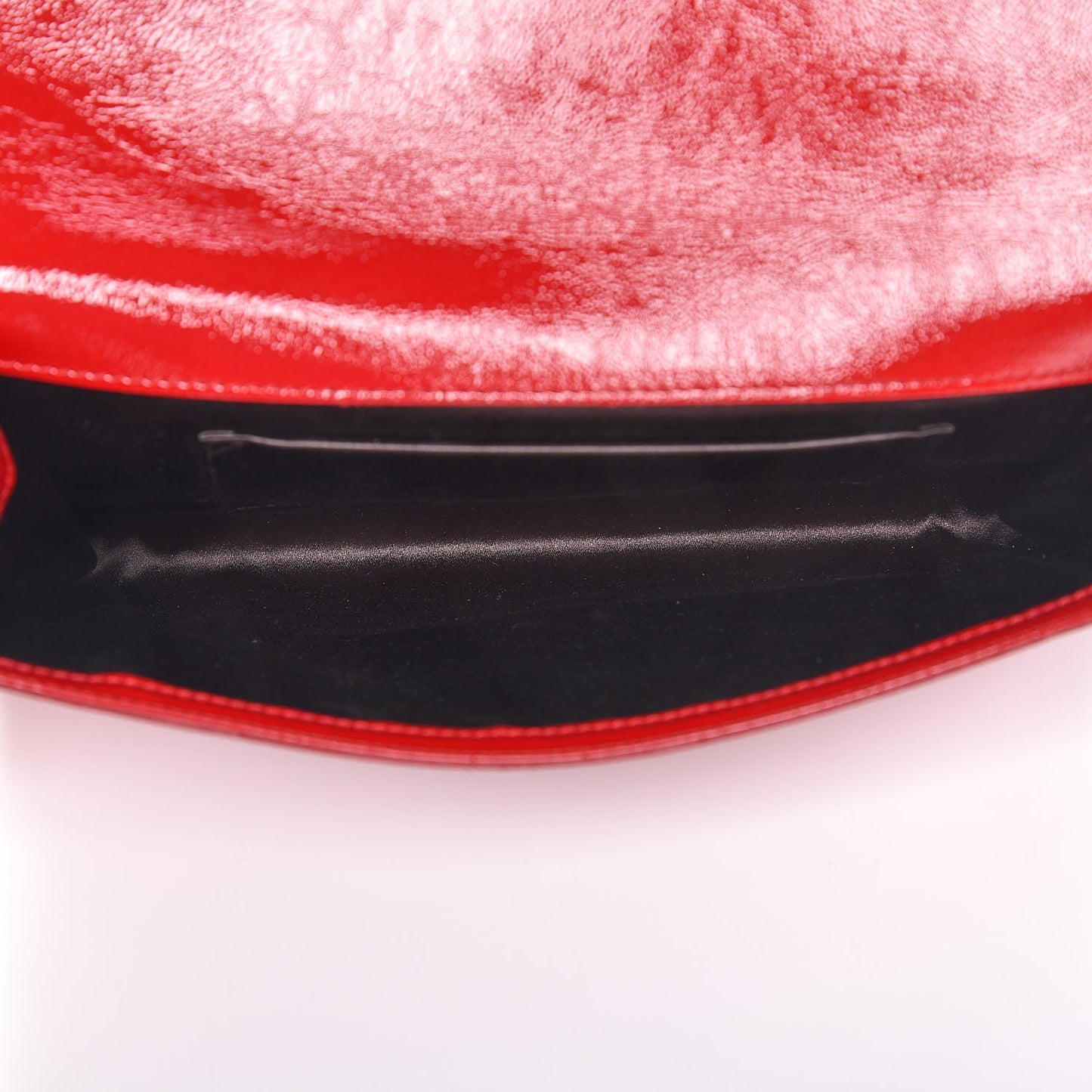 Textured Patent Large Belle De Jour Clutch Red