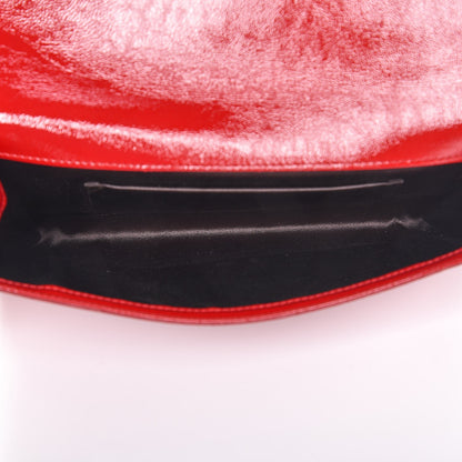 Saint Laurent Textured Patent Large Belle De Jour Clutch Red 5 of 11