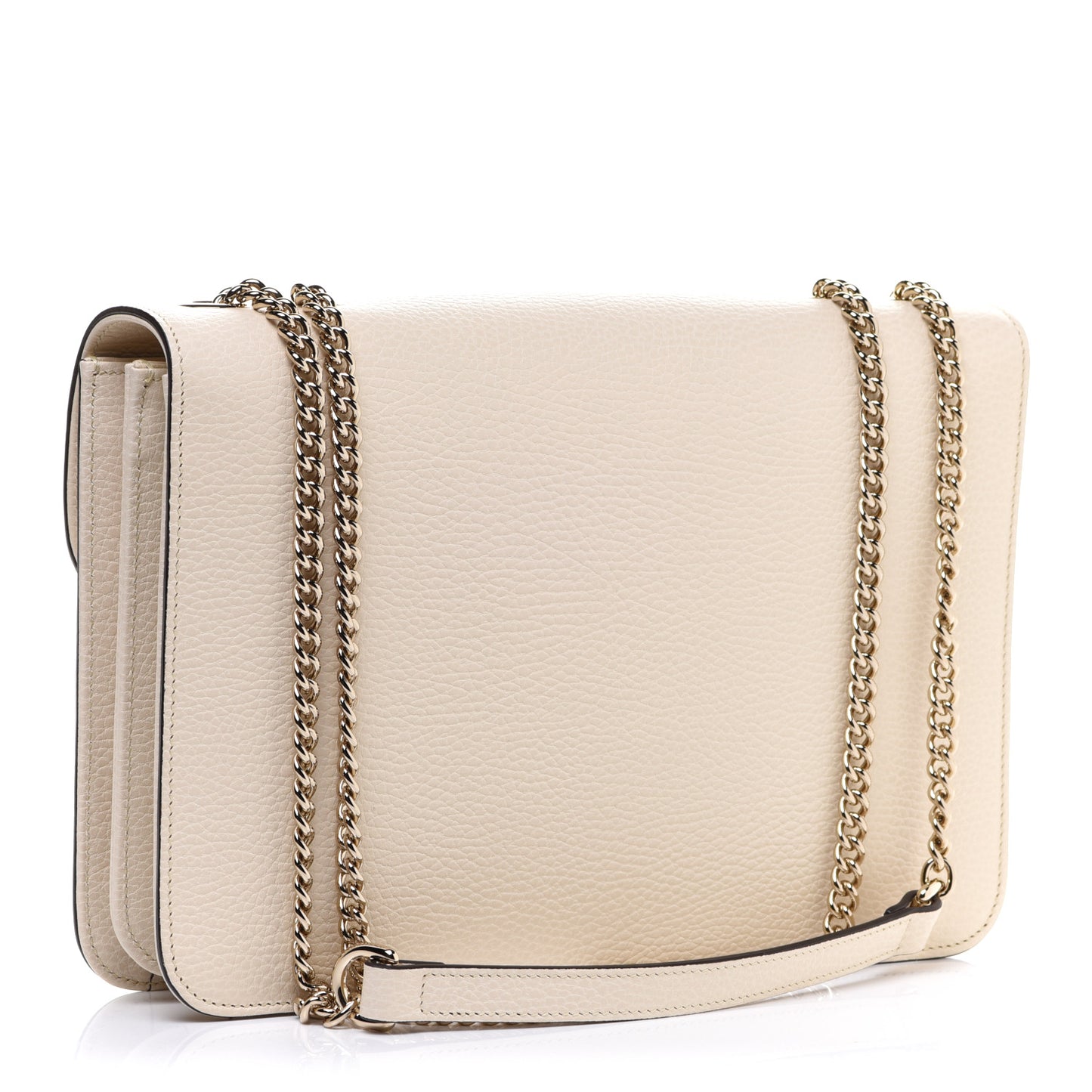 Dollar Calfskin Interlocking G Shoulder Bag Ivoire