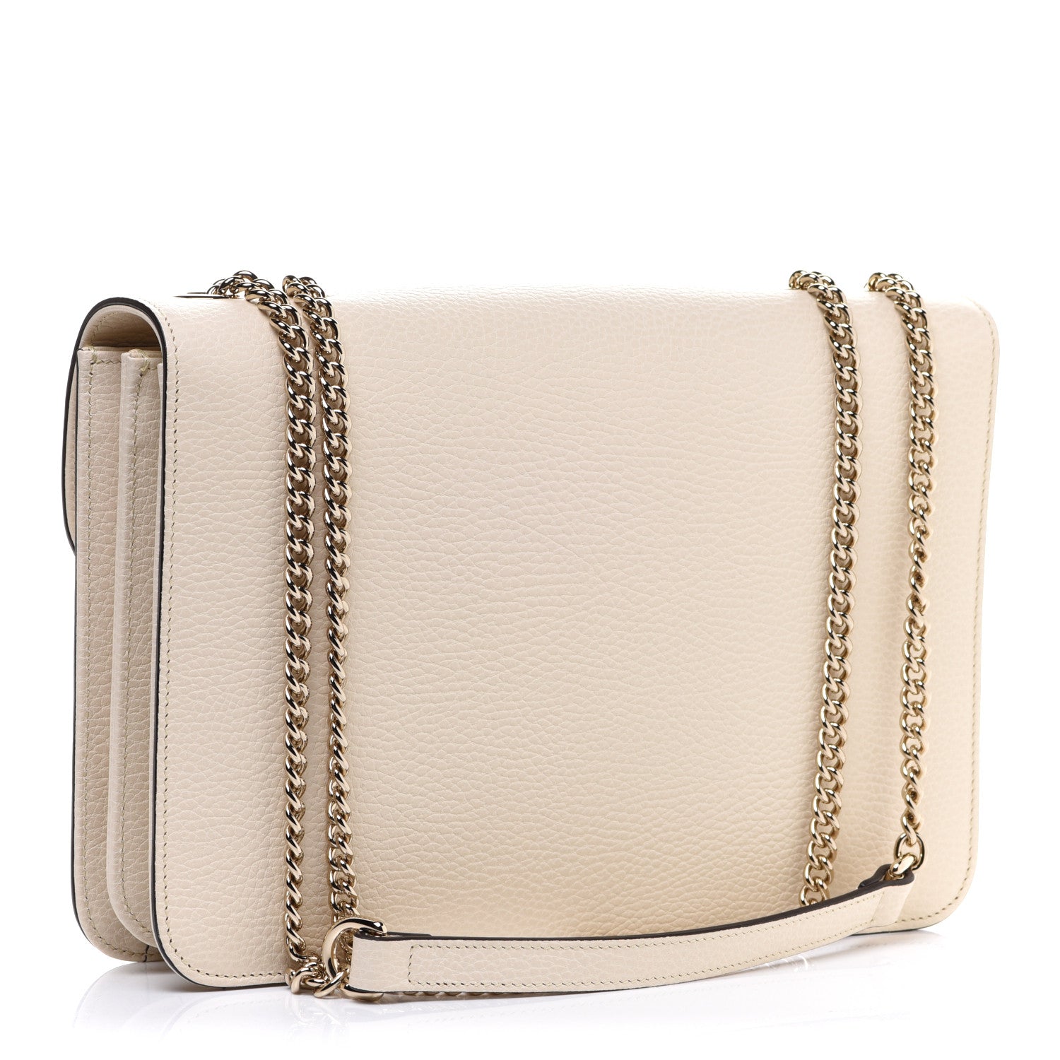 Gucci Dollar Calfskin Interlocking G Shoulder Bag Ivoire 3 of 11
