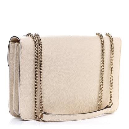Gucci Dollar Calfskin Interlocking G Shoulder Bag Ivoire 3 of 11