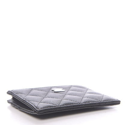 Chanel Caviar Quilted CC Zip Card Holder Black 4 of 8