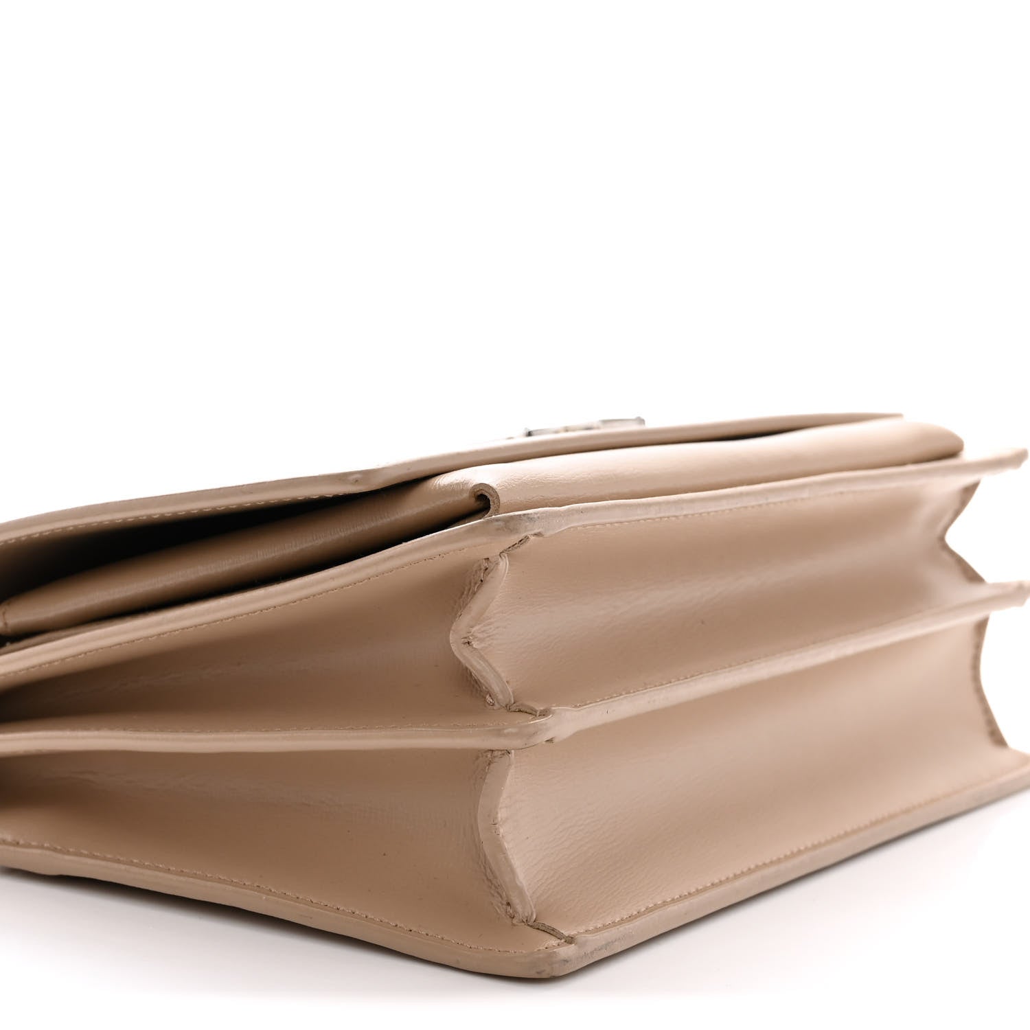 Saint Laurent Calfskin Medium Monogram Sunset Dark Beige 10 of 18