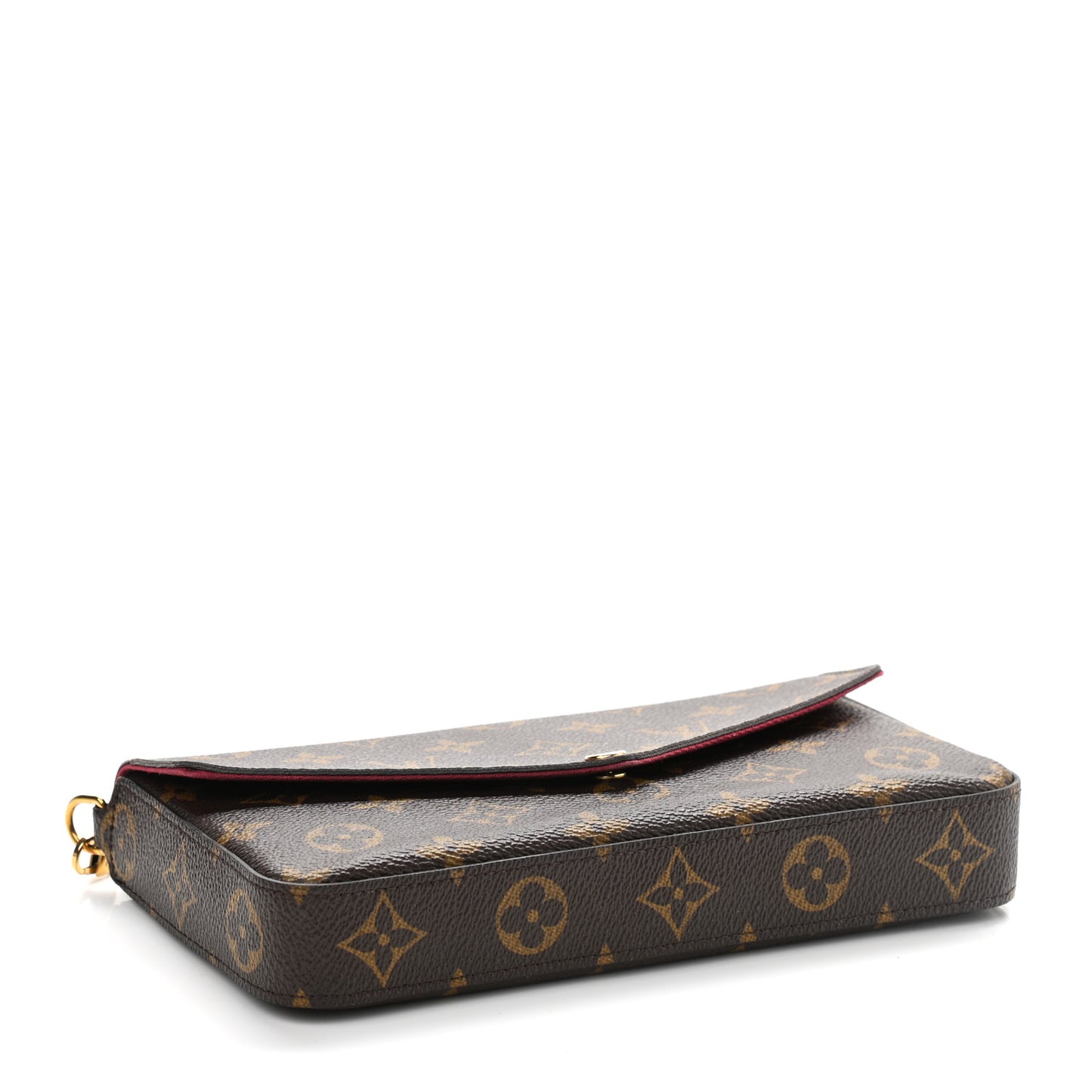 Monogram Pochette Felicie Chain Wallet Fuchsia
