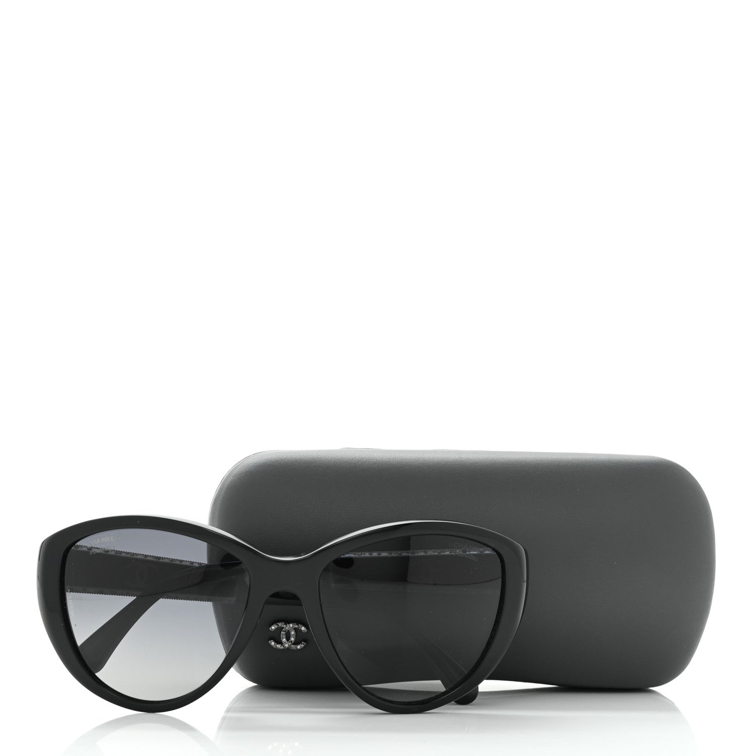 Chanel Crystal Bijoux Polarized Sunglasses 5298-B Black 8 of 8
