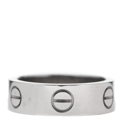 Cartier 18K White Gold 5.5mm LOVE Ring 50 5.25 1 of 6
