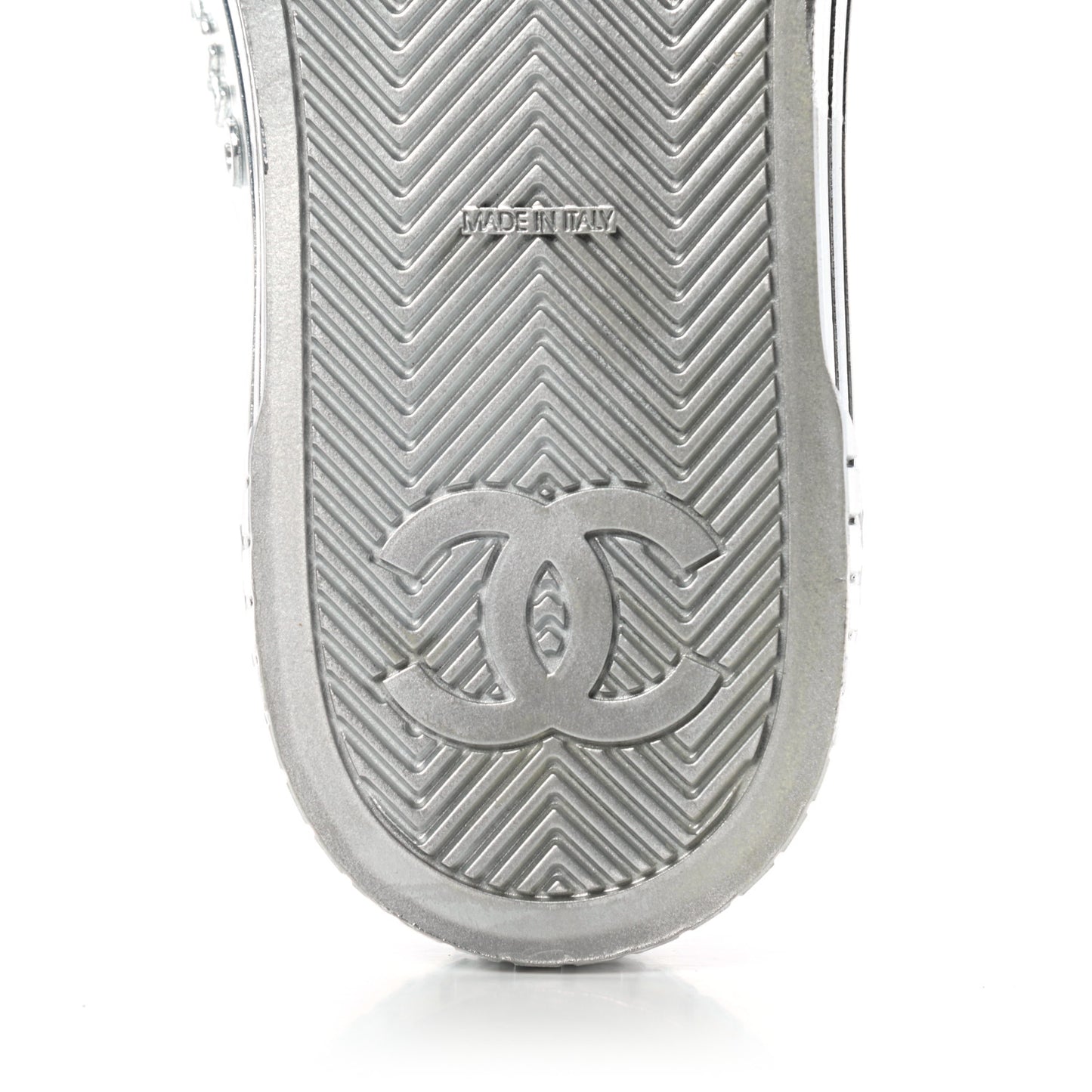 Laminated Lambskin Sneakers 39 Silver