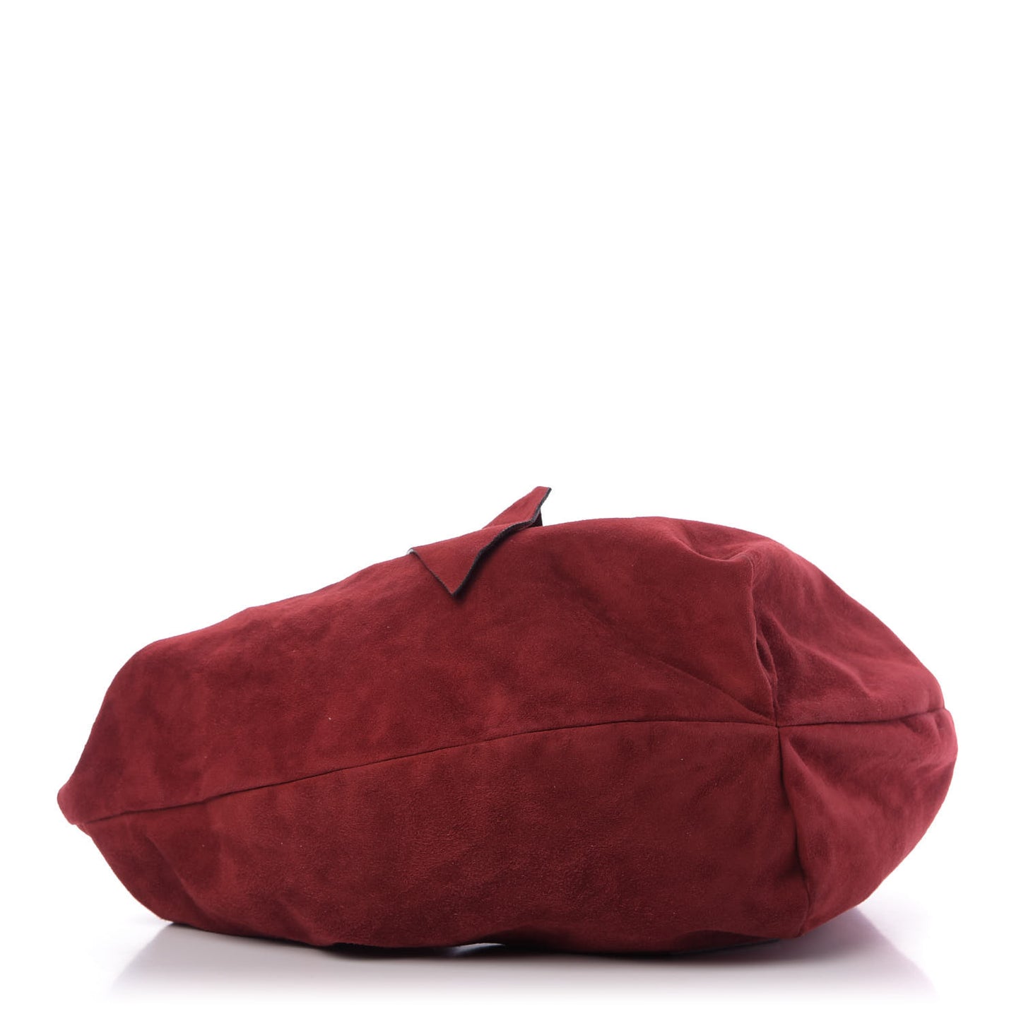 Suede Bow Hobo Dark Red