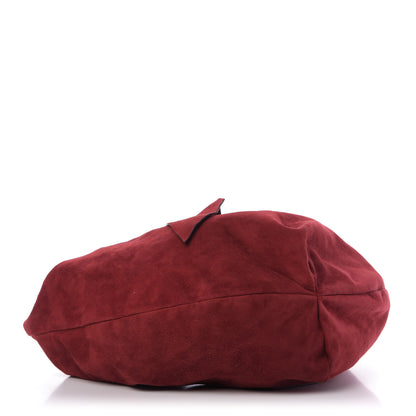 Valentino Garavani Suede Bow Hobo Dark Red 4 of 9