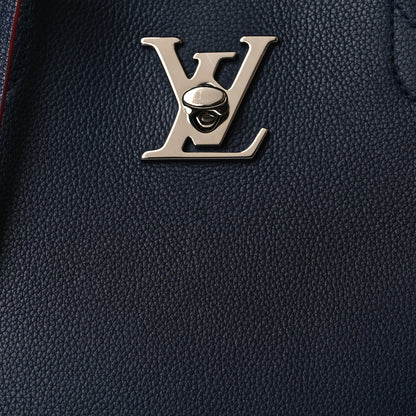 Louis Vuitton Calfskin Braided Lockme Cabas Marine Rouge 8 of 10