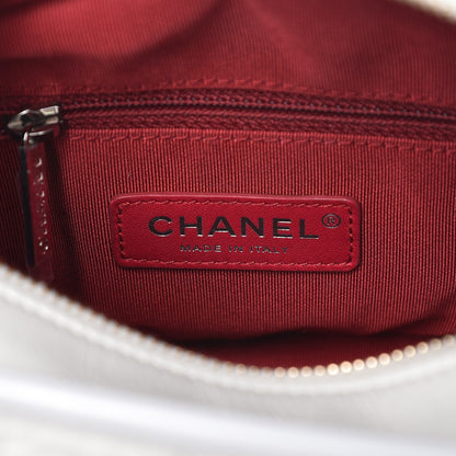 Chanel Aged Calfskin Quilted Small Gabrielle Hobo White 6 of 8