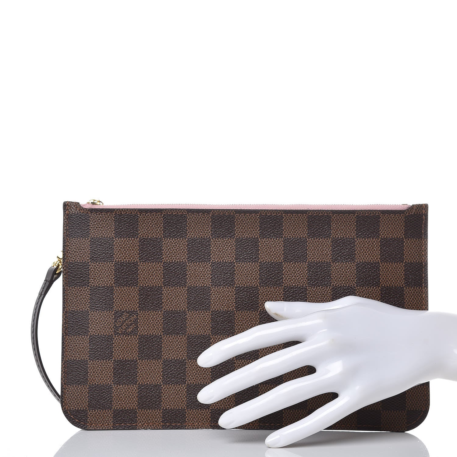 Louis Vuitton Damier Ebene Neverfull MM GM Pochette Rose Ballerine 2 of 8