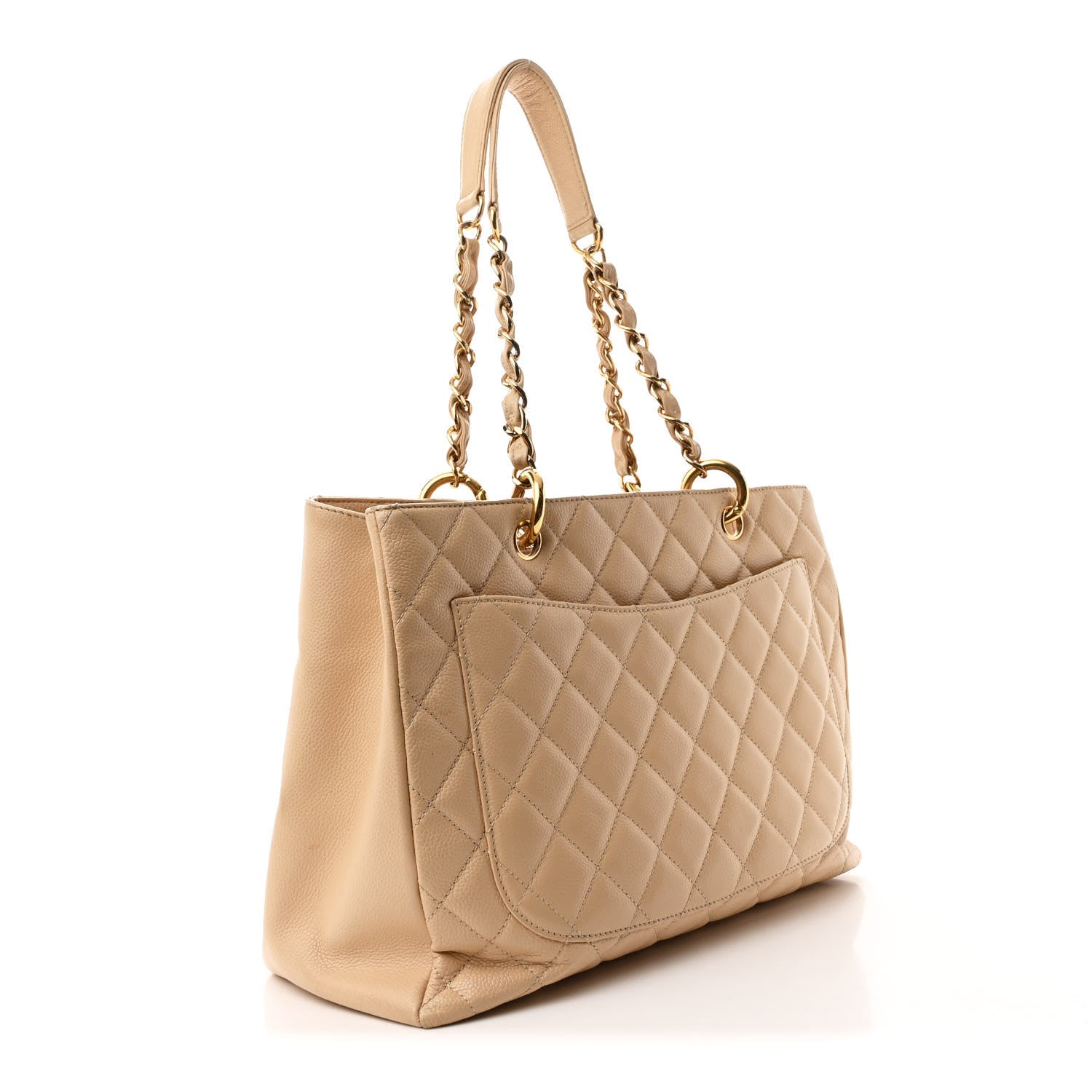 Chanel Caviar Quilted Grand Shopping Tote GST Beige Clair 3 of 14