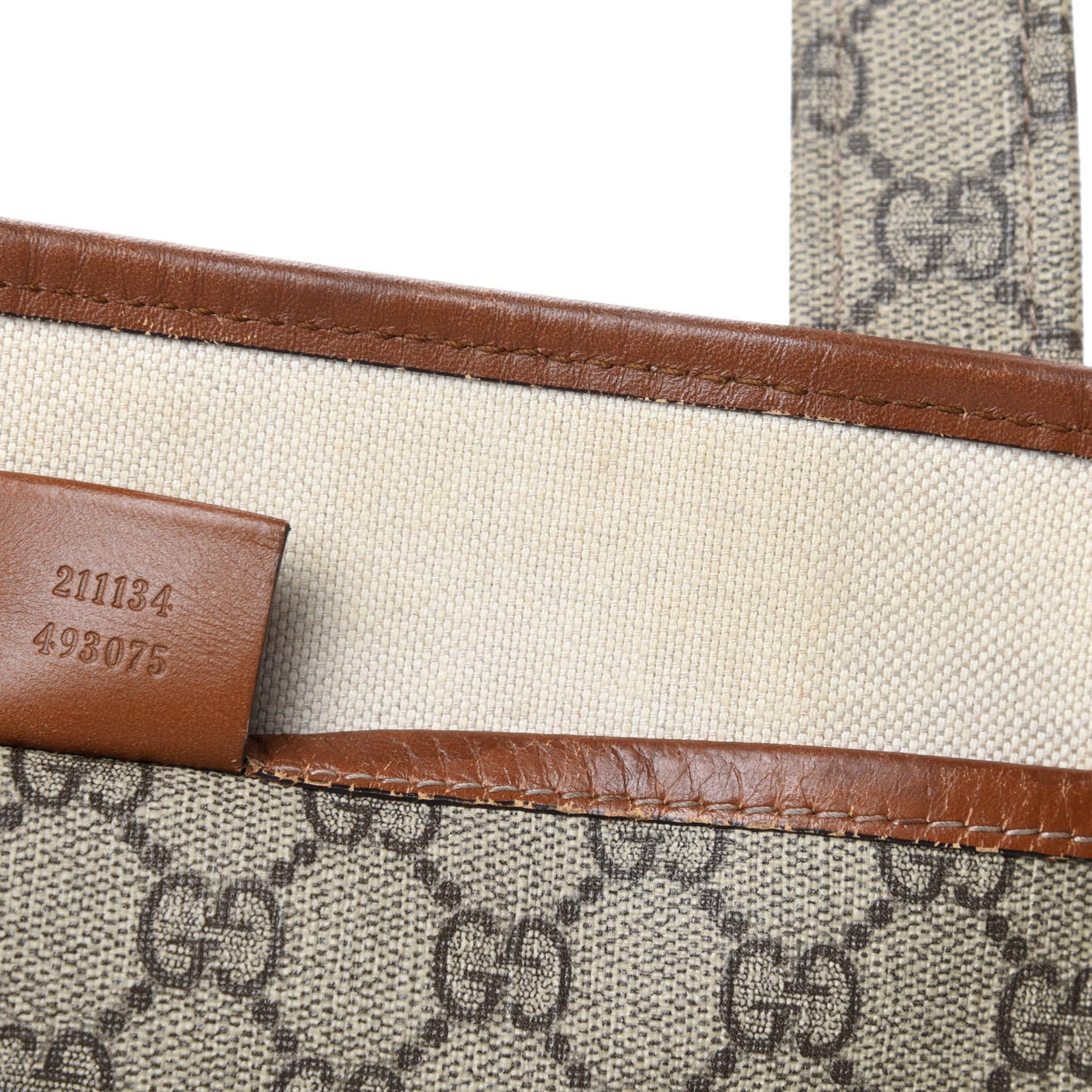 GG Plus Monogram Medium Signature Web Loop Tote Brown