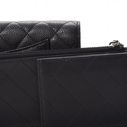 Chanel Caviar Quilted Travel Wallet Black 13 of 15