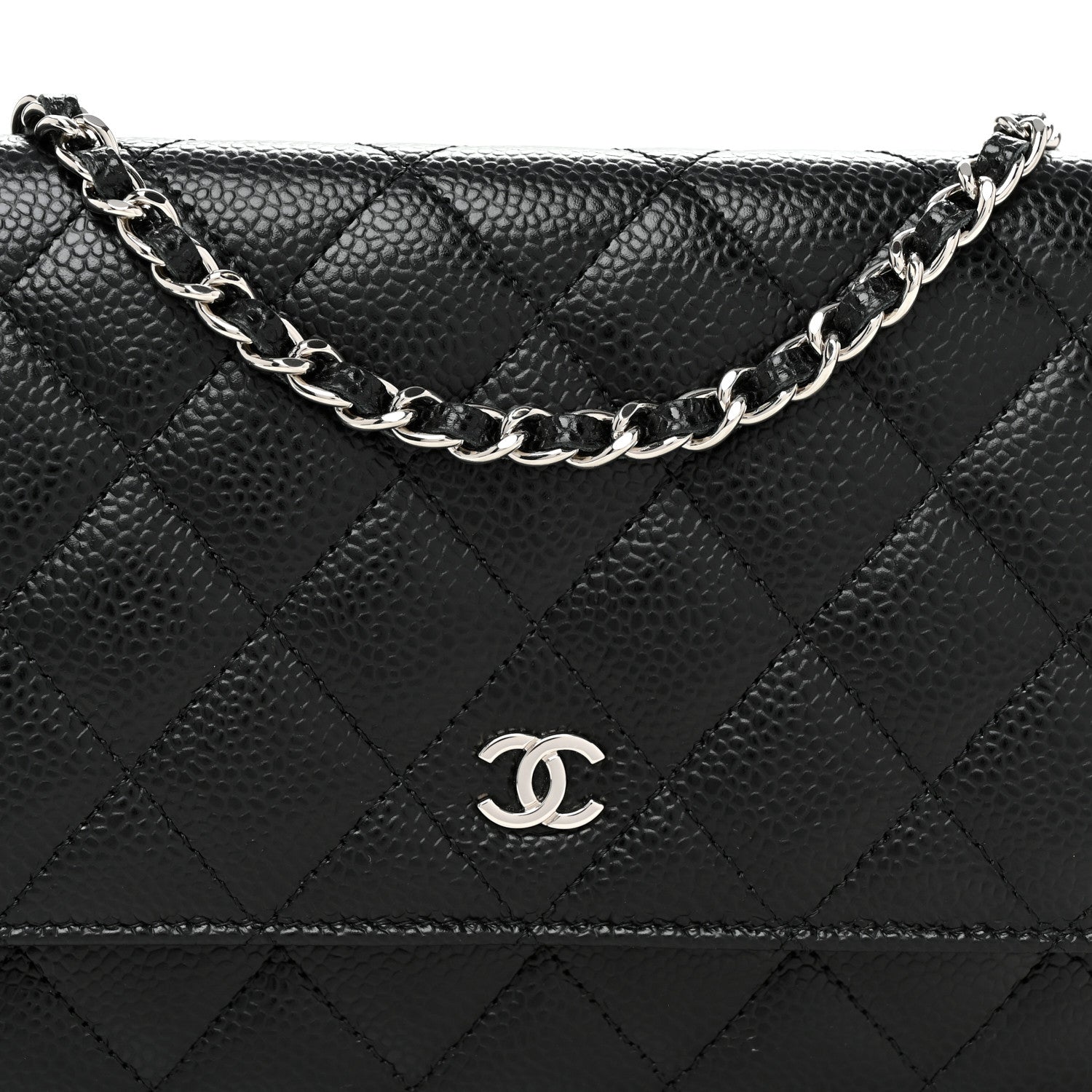 Chanel Caviar Quilted Wallet on Chain WOC Black 9 of 11