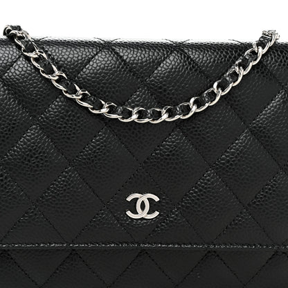 Chanel Caviar Quilted Wallet on Chain WOC Black 9 of 11