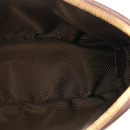 Gucci GG Supreme Monogram Textured Calfskin Web Medium Ophidia Cosmetic Case Beige Ebony New Acero 5 of 7