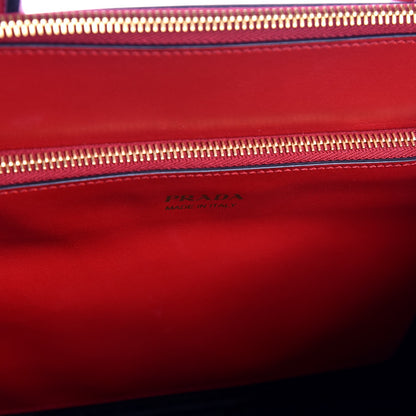 Prada Saffiano City Calf Medium Esplanade Tote Rosso 7 of 9