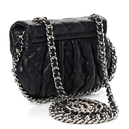 Chanel Washed Lambskin Mini Chain Around Messenger Black 3 of 11