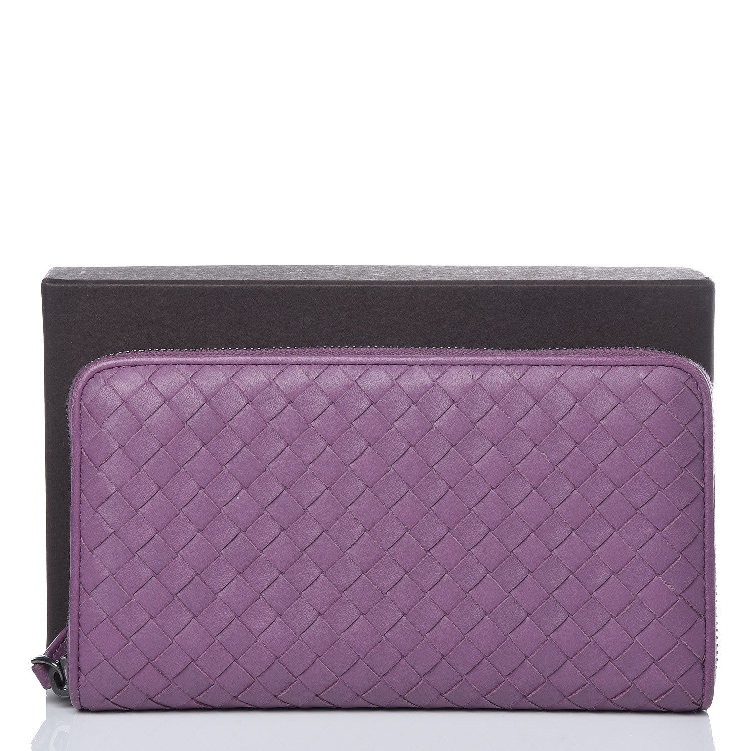 Bottega Veneta Nappa Intrecciato Zip Around Wallet Corot 12 of 12