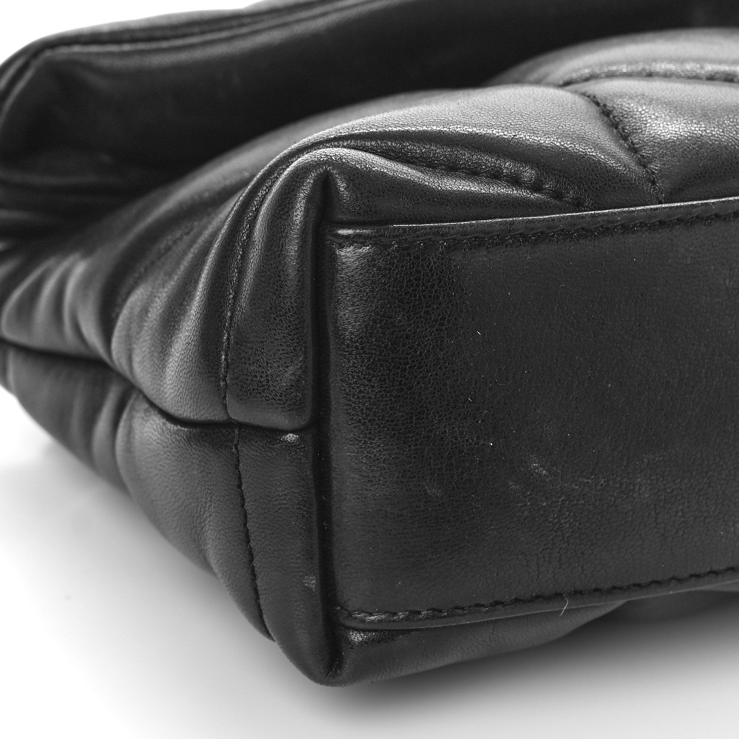 Saint Laurent Lambskin Quilted Toy Loulou Puffer Monogram Monochrome Chain Satchel Black 8 of 10