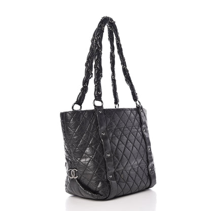 Chanel Aged Calfskin Vintage Ligne Lady Braid Tote Black 3 of 12