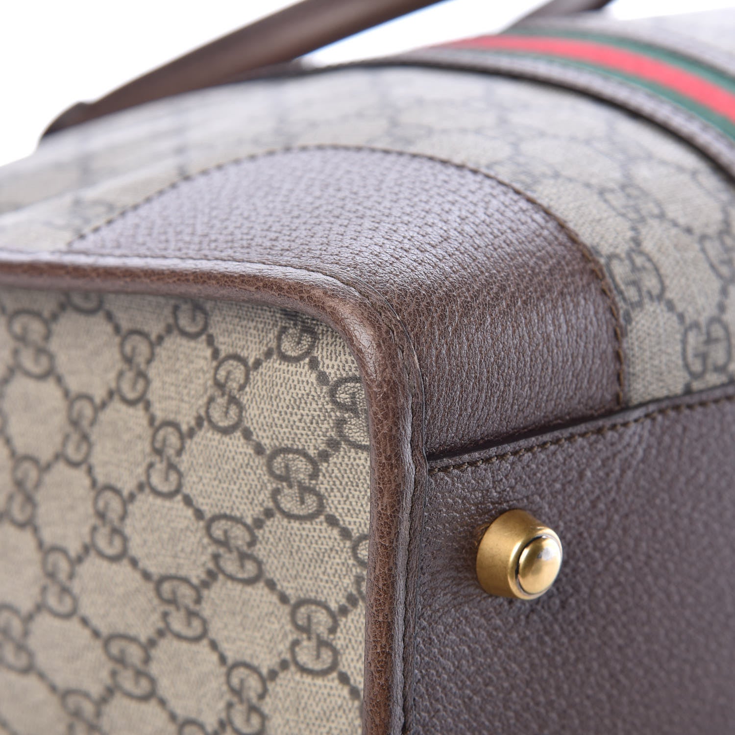 Gucci Soft GG Supreme Monogram Web Neo Vintage Duffle Bag Beige New Acero Crop 12 of 13