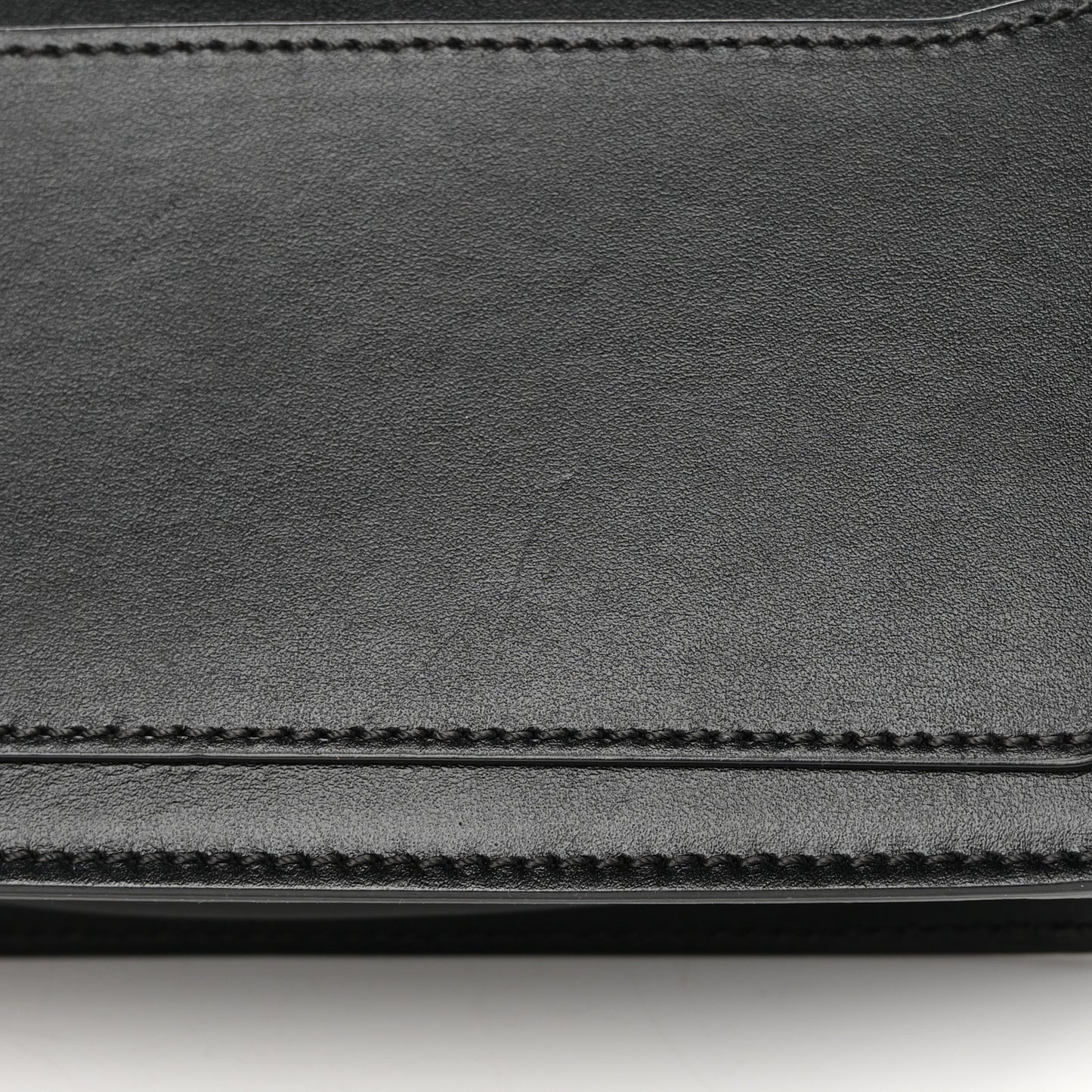 Calfskin Suede C Clutch With Chain Black