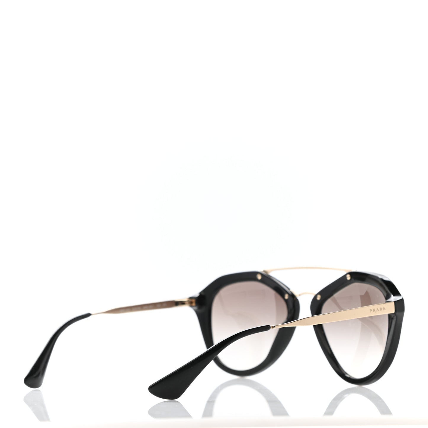 Acetate Metal Cinema Sunglasses SPR 12Q Black