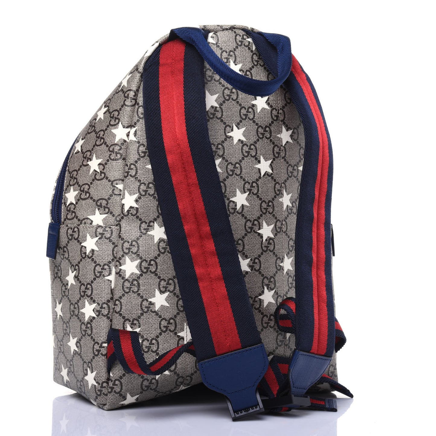 GG Supreme Monogram Stars Childrens Backpack Beige Ebony Yellow Royal