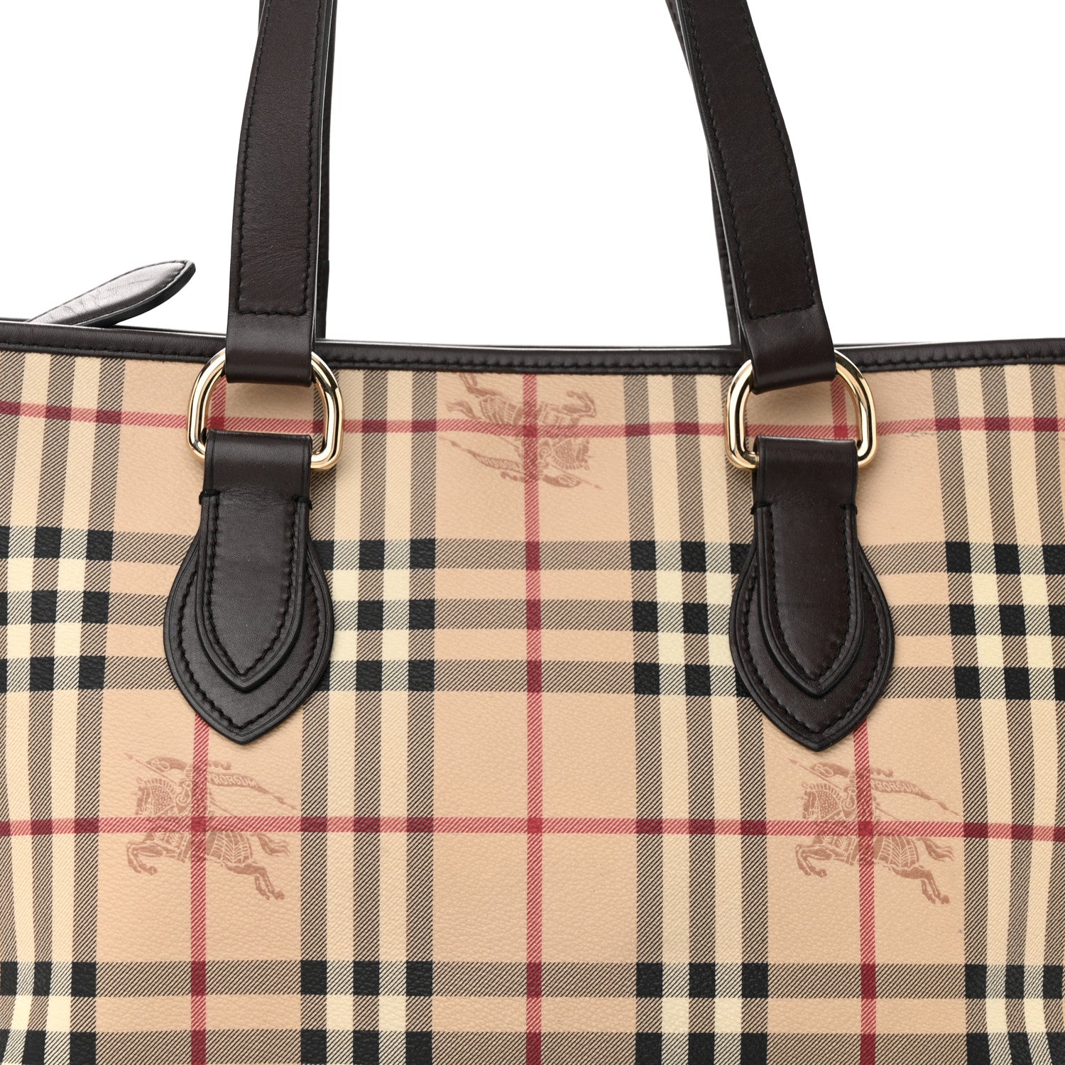 Burberry Haymarket Check Medium Regent Tote Chocolate 7 of 11