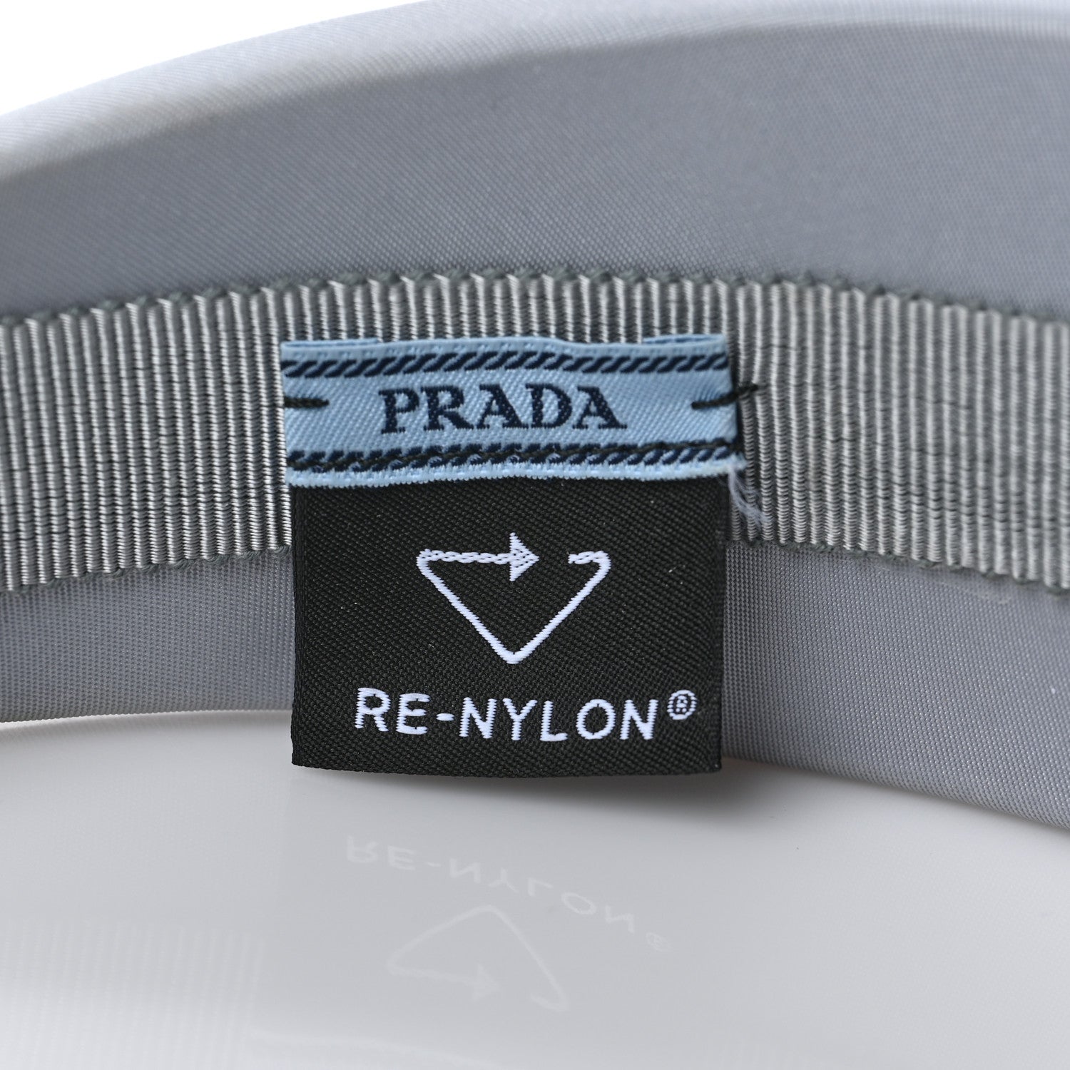 Prada Re-Nylon Triangle Logo Headband Fiordaliso 3 of 3