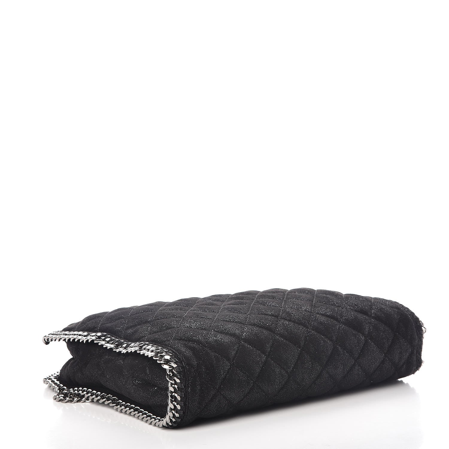 Stella McCartney Shaggy Deer Quilted Falabella Fold Over Tote Black 5 of 9